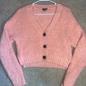 Pink Cardigan Sweater